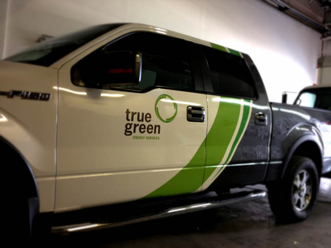 True Green Partial Truck Wrap