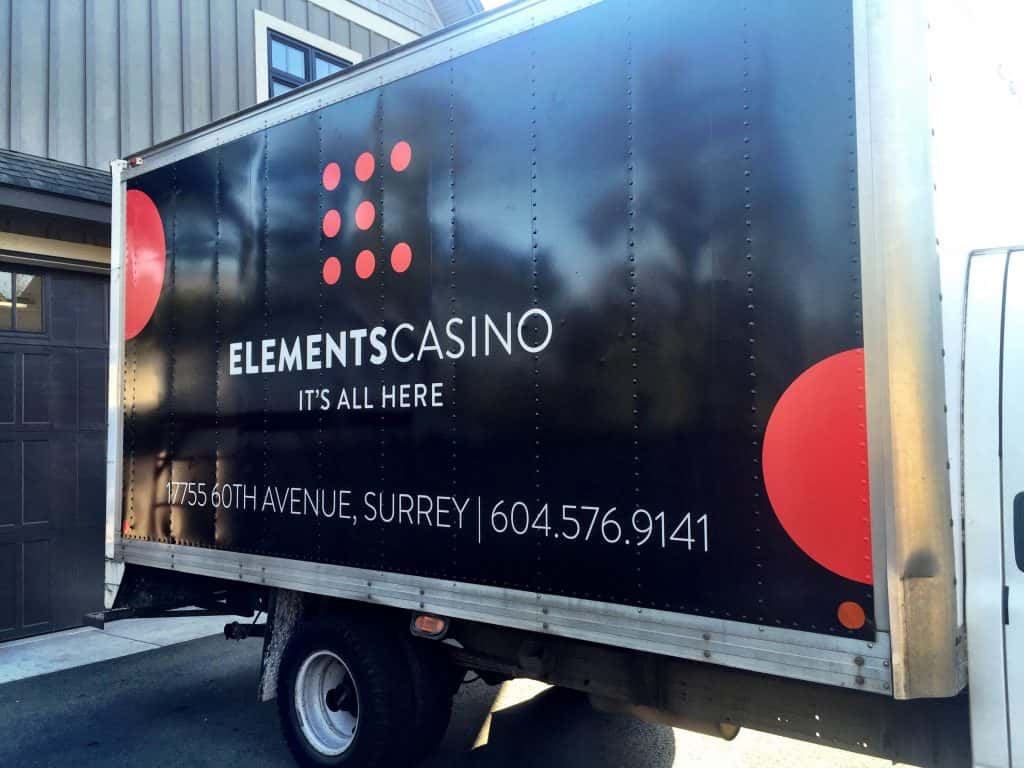 Wrap Guys truck wrap for Elements Casino
