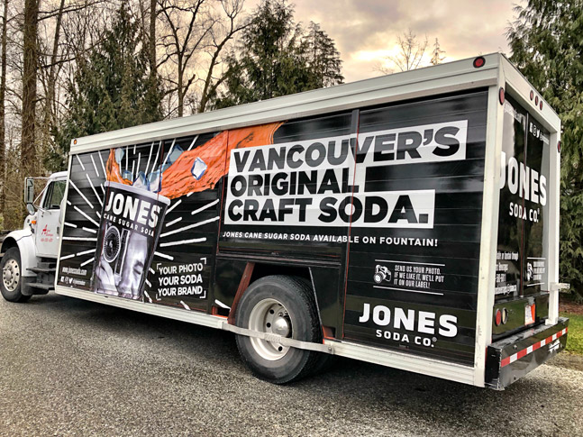 Jones Soda truck wrap