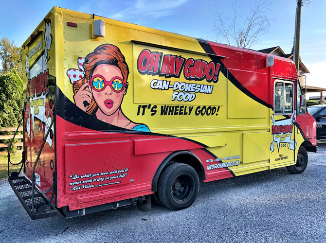 vibrant food truck wrap