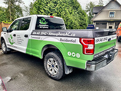 Atmosphere AC Systems truck wrap Port Coquitlam, BC